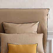 Tête De Lit Aura Rembourrée Tissu Beige 150x60 Cm - HOMN LIVING Avec Fixations Et Vis