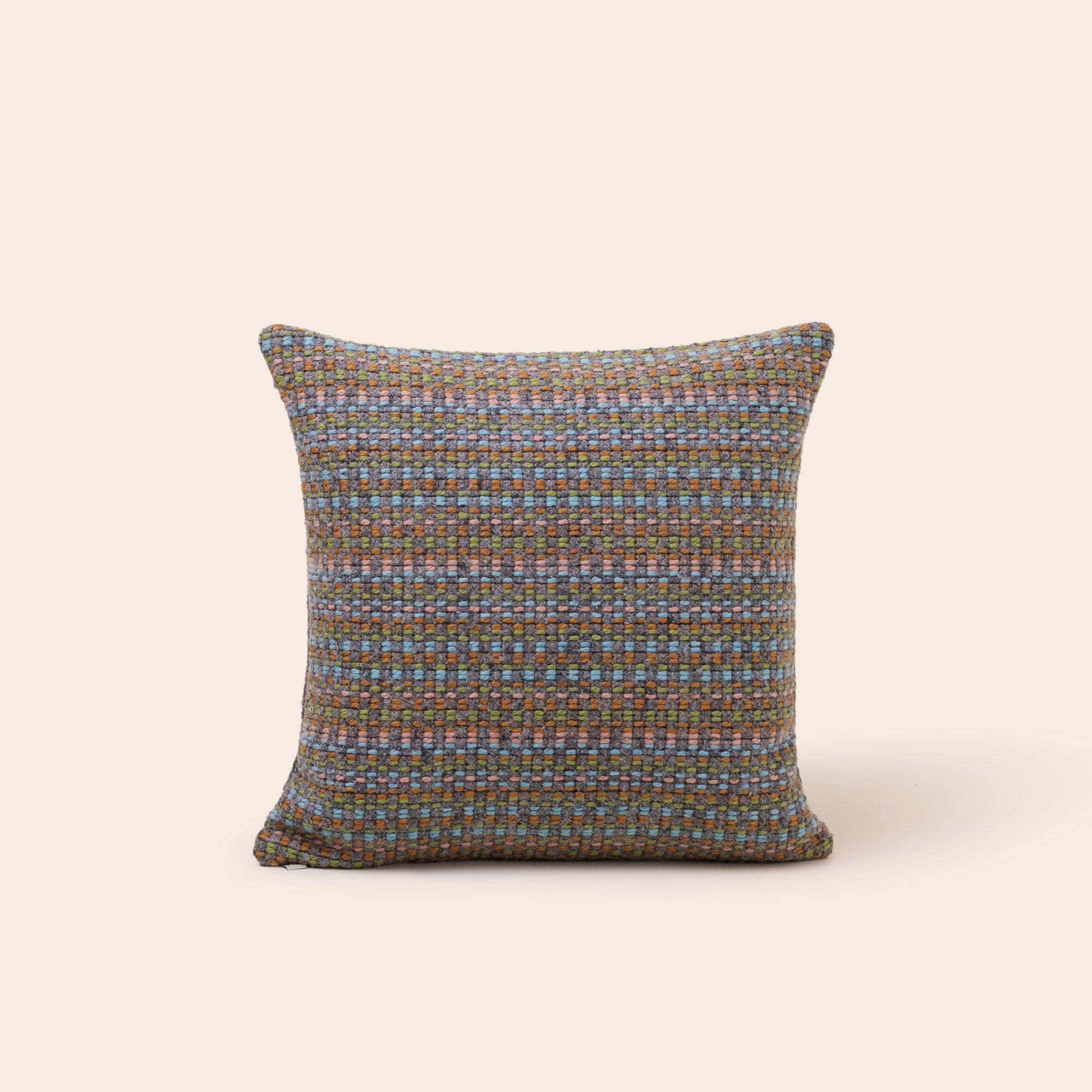 Housse de coussin BRODIE gris et pastels