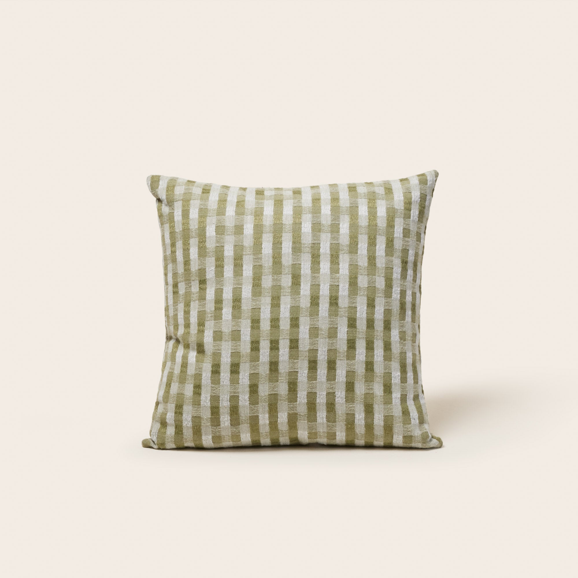 Housse de coussin CASTIN naturel et olive