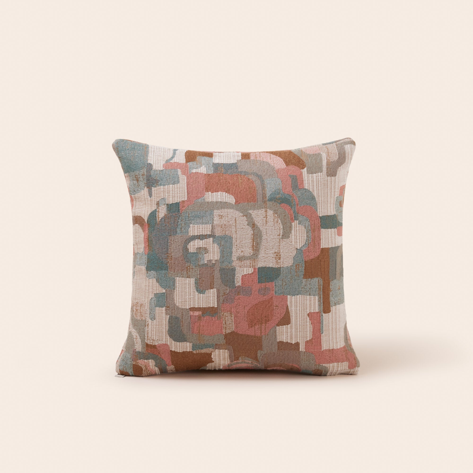 Housse de coussin MOHIRA beige et multicolore