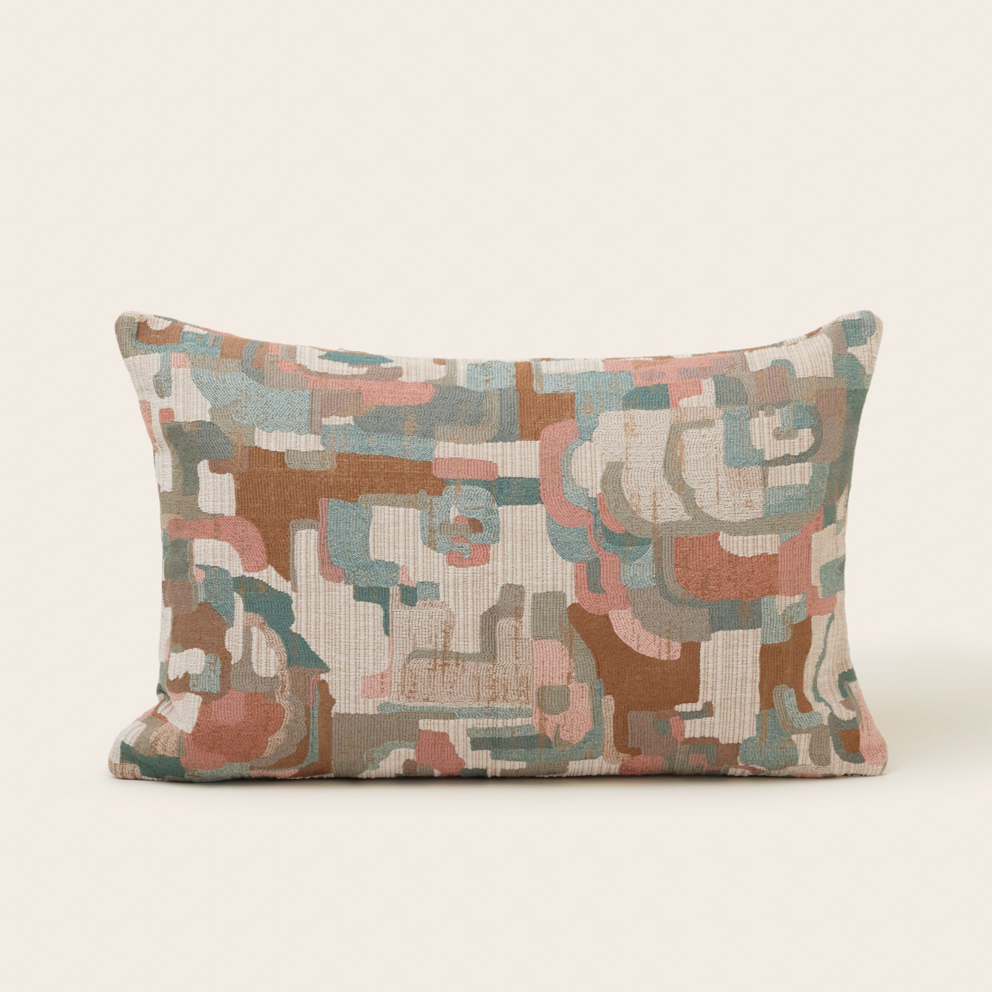 Housse de coussin MOHIRA beige et multicolore