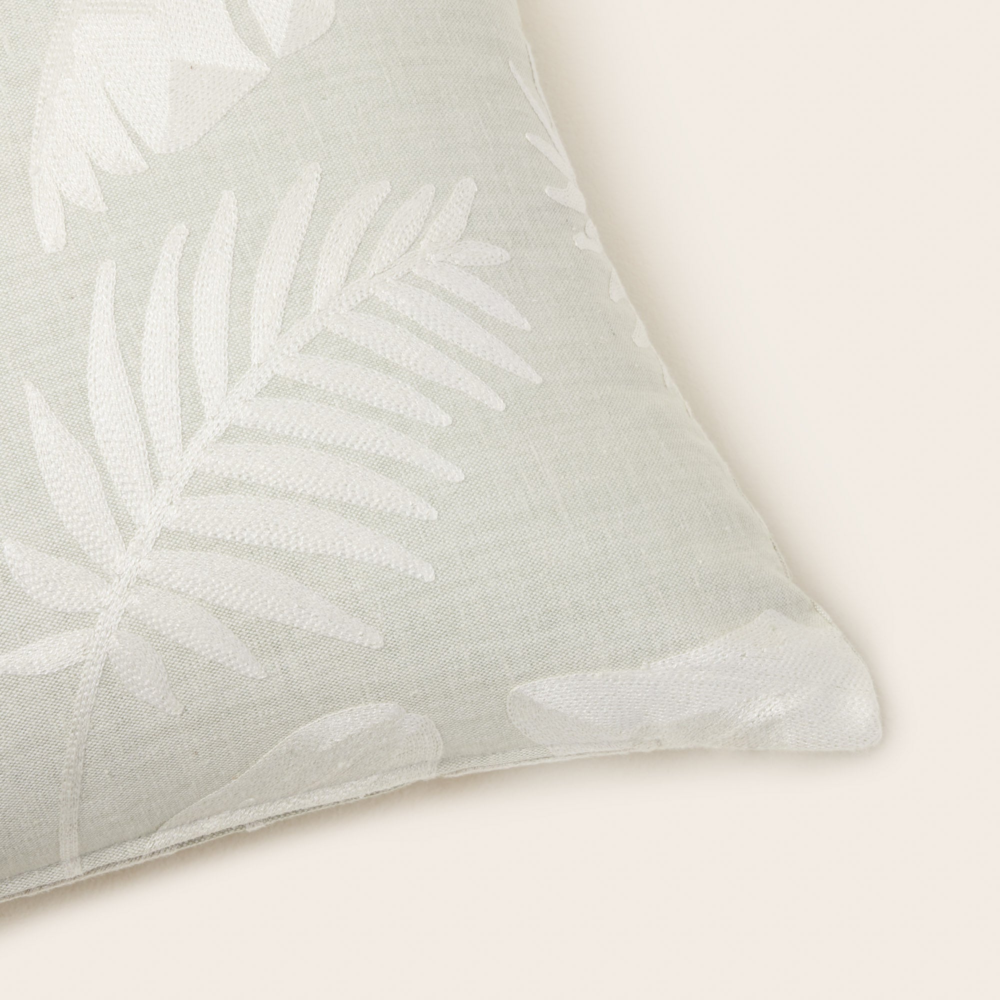 Housse de coussin MUSA vert et naturel