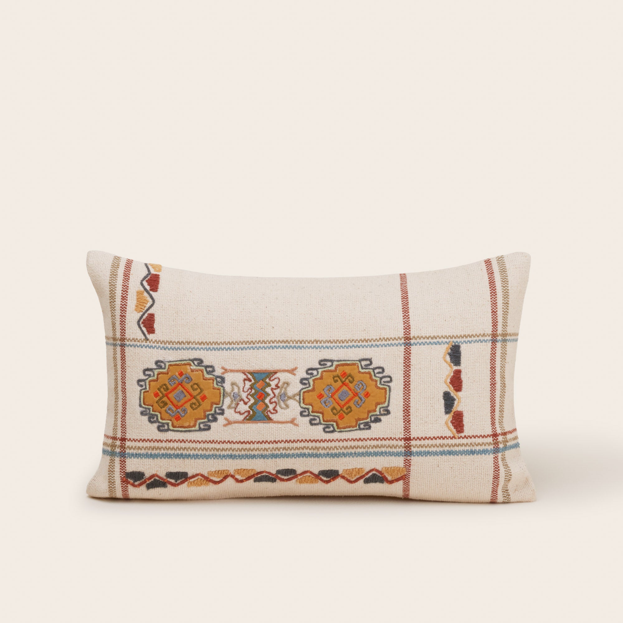 Housse de coussin NAYELI naturel et multicolore