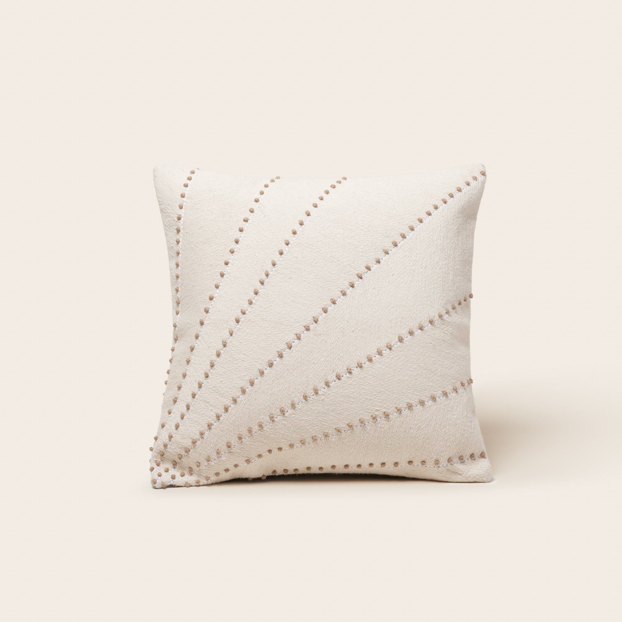 Housse de coussin OCEANA ivoire et noisette