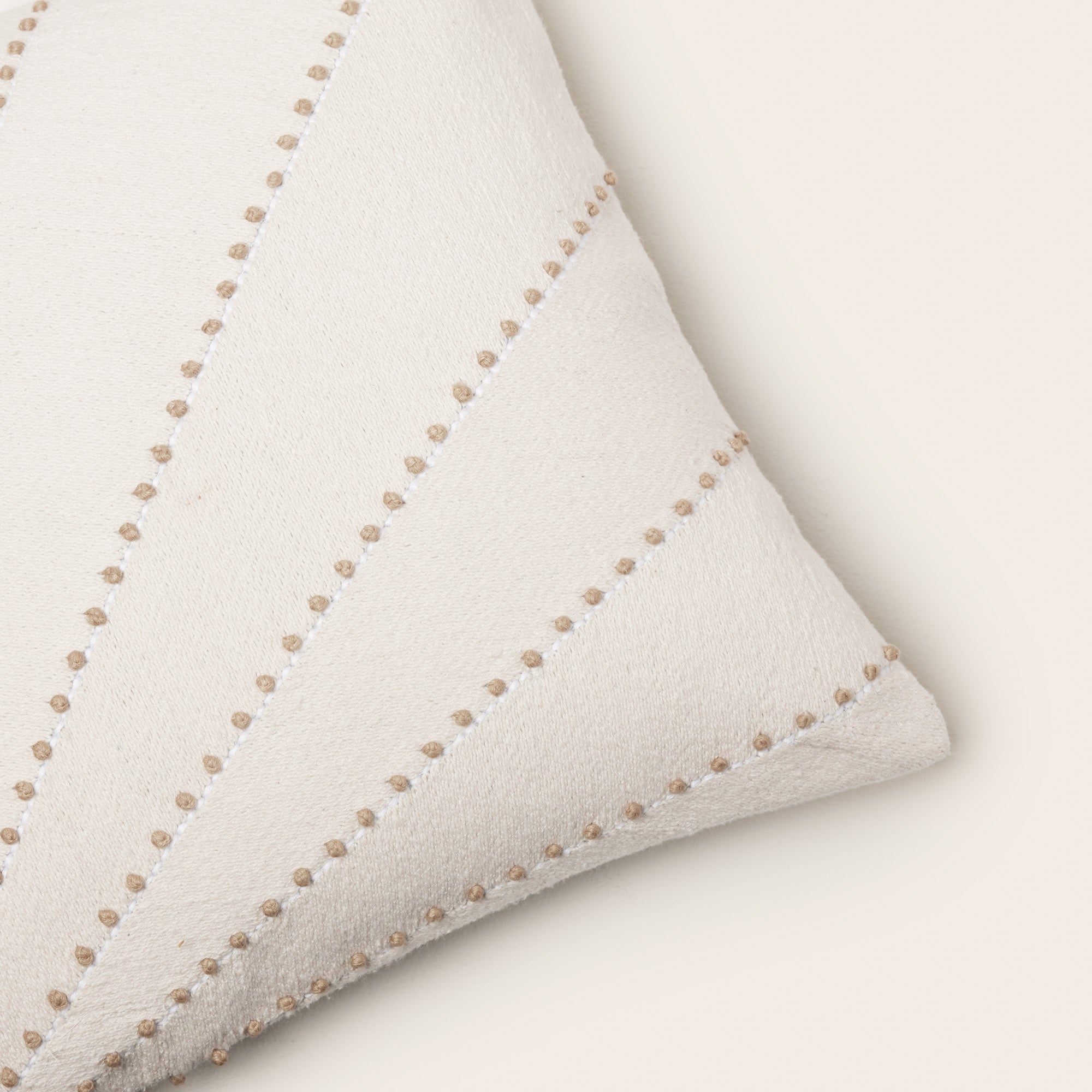 Housse de coussin OCEANA ivoire et noisette