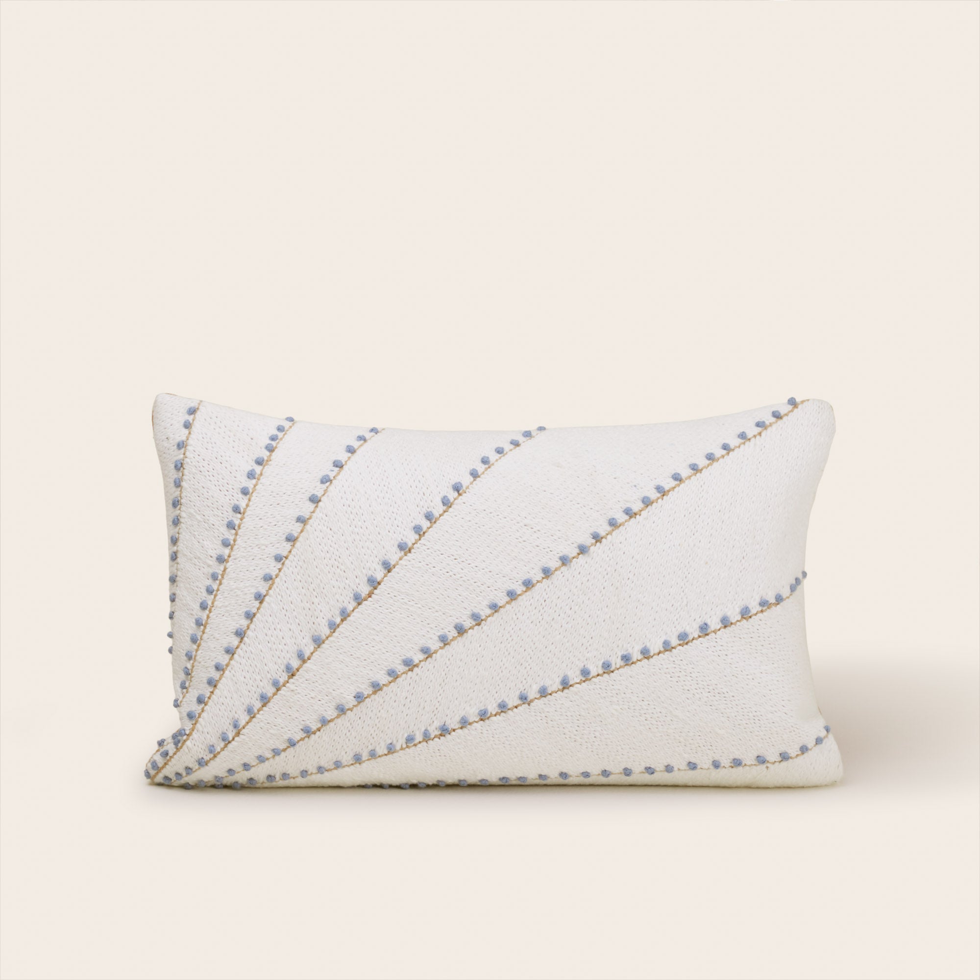 Housse de coussin OCEANA blanc et bleuté