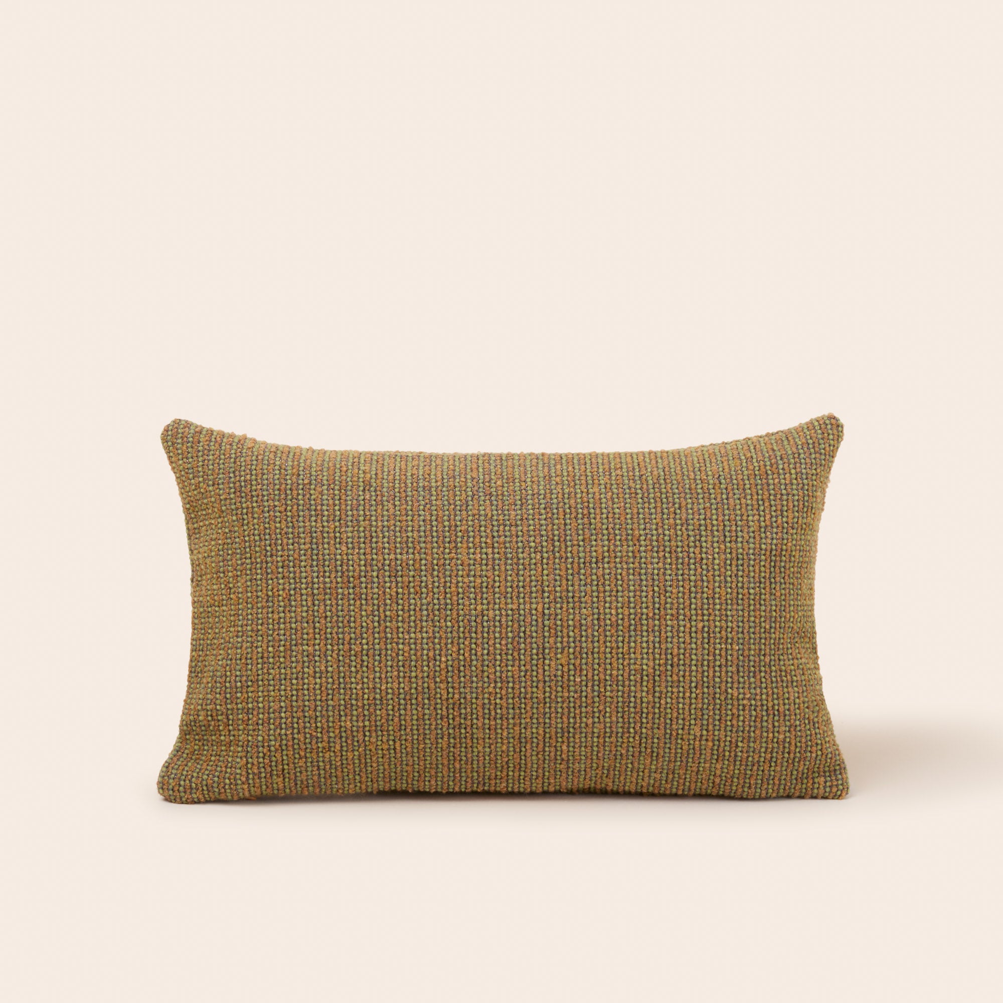 Housse de coussin TEORA vert et moutarde