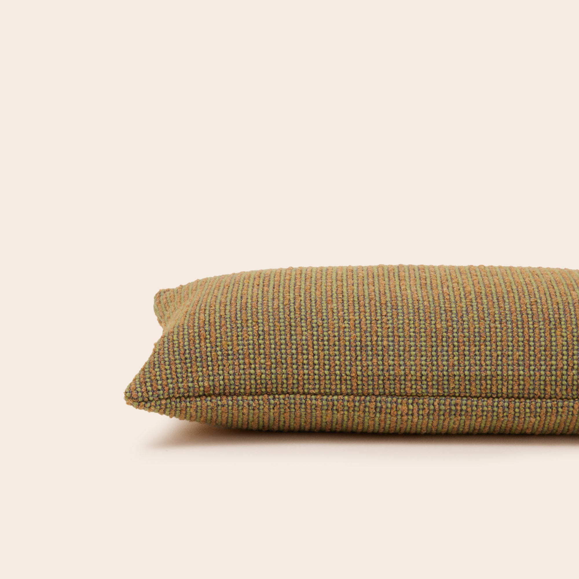 Housse de coussin TEORA vert et moutarde