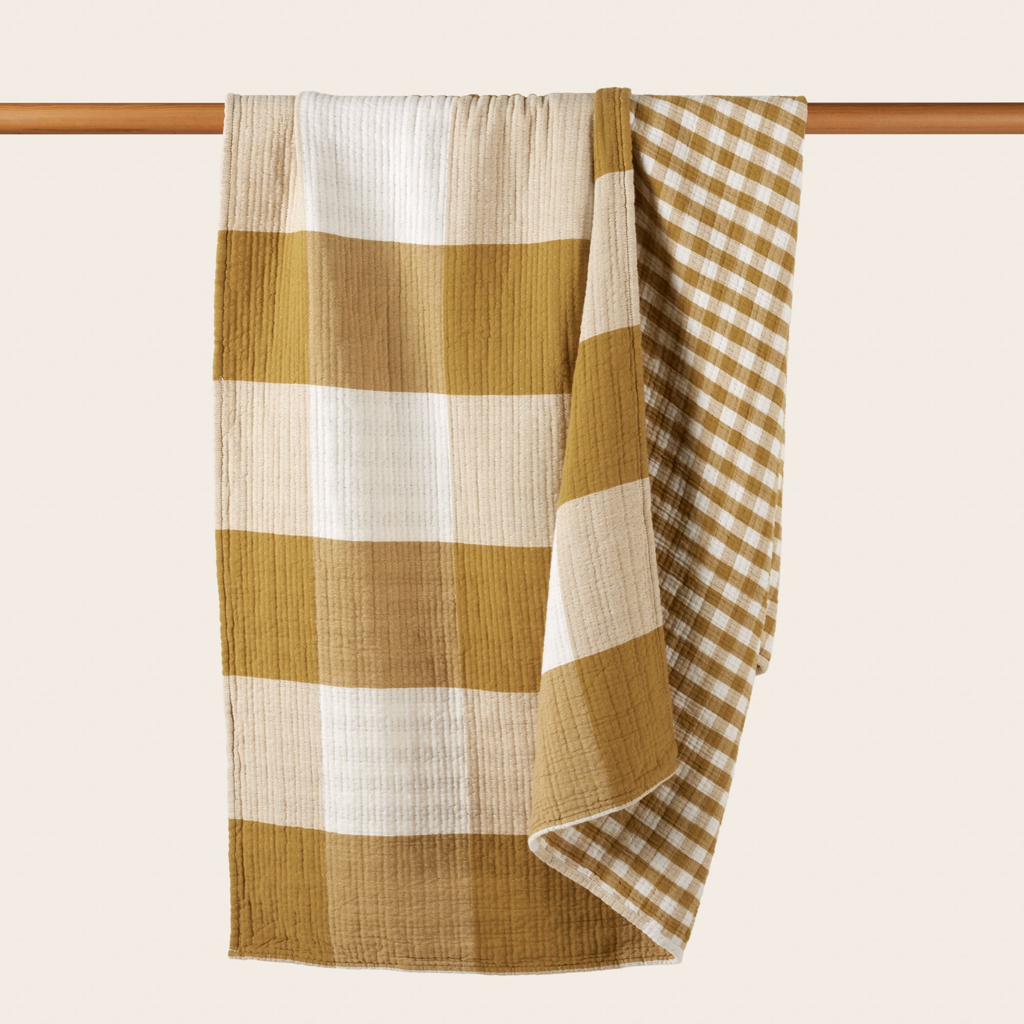 Plaid JEANIE jaune ocre