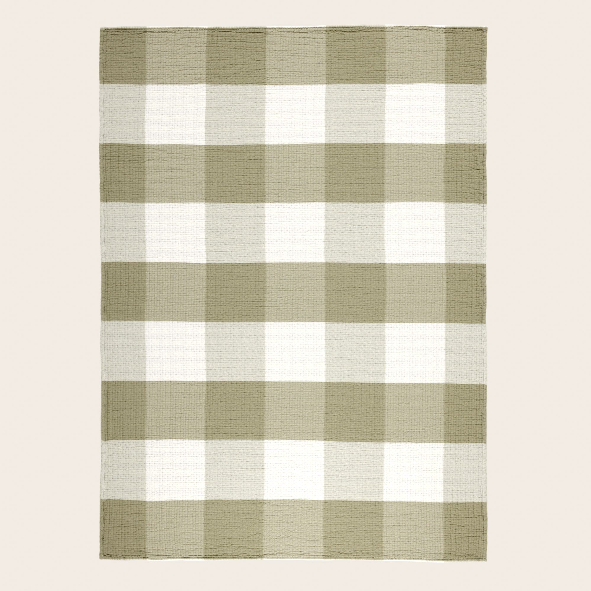 Plaid JEANIE vert olive douce