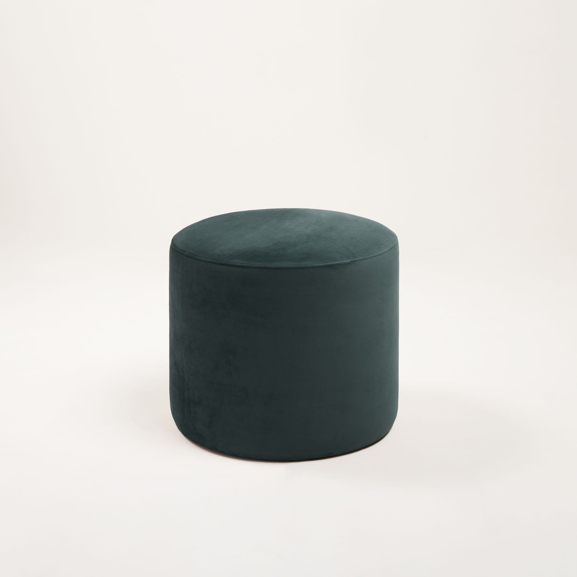 Pouf ROMEO velours vintage kaki grisé