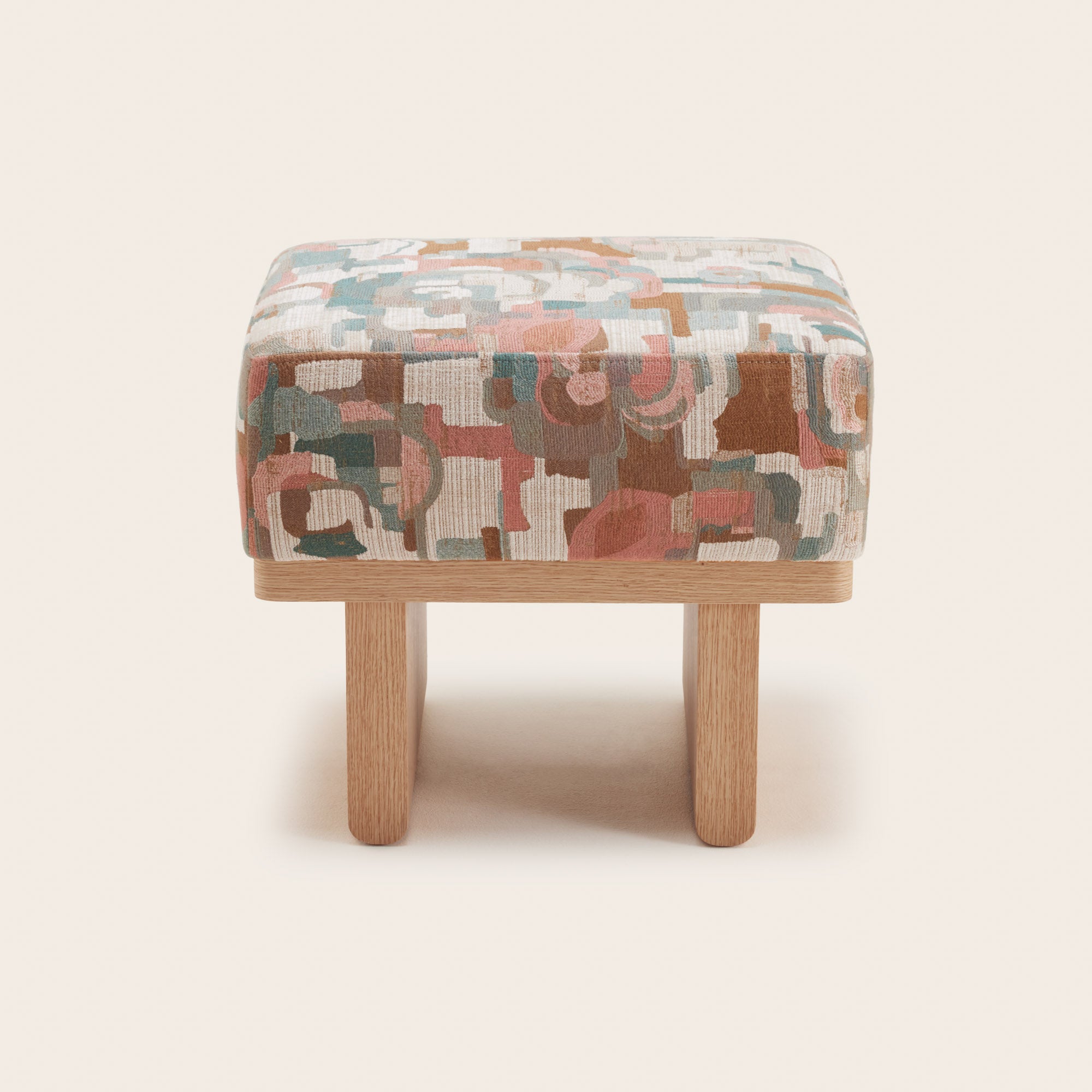 Tabouret ANCA beige et multicolore