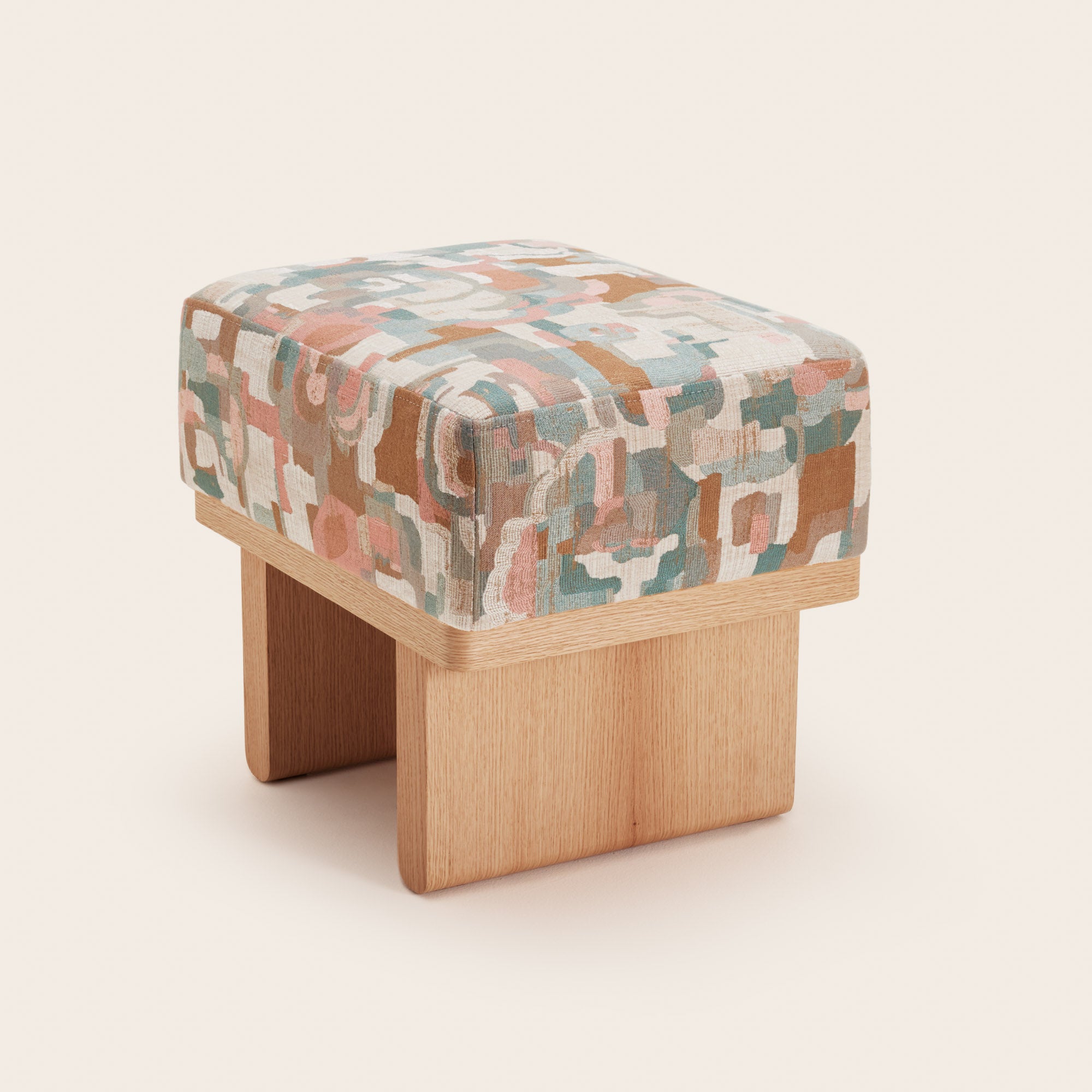 Tabouret ANCA beige et multicolore