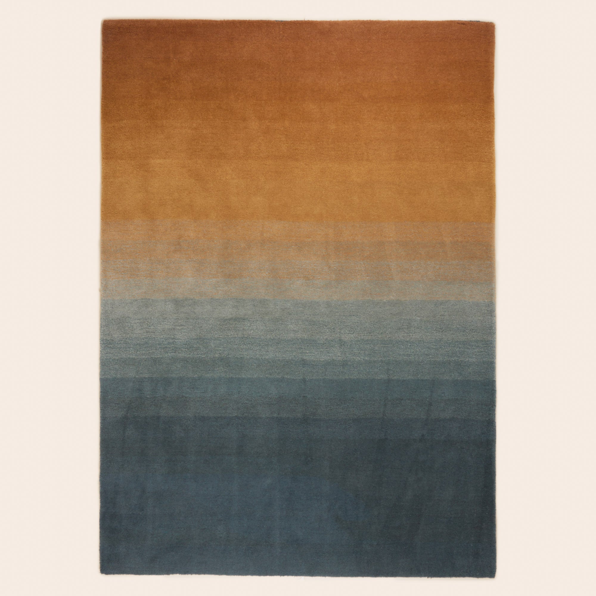 Tapis de sol AUBEA bleu pétrole et ocre